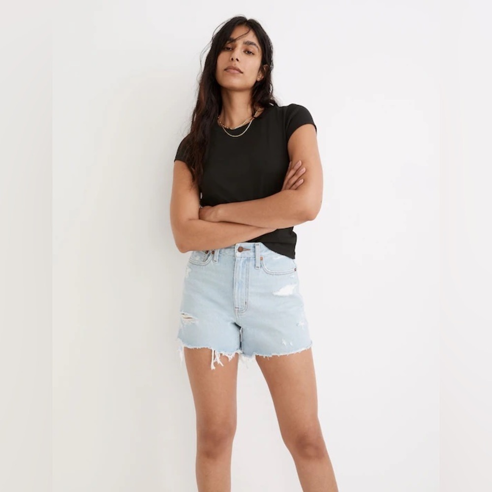 Madewell The Mom Jean Shorts